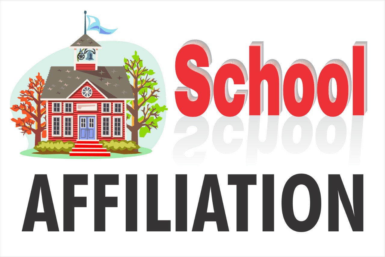 Happy students in front of a school